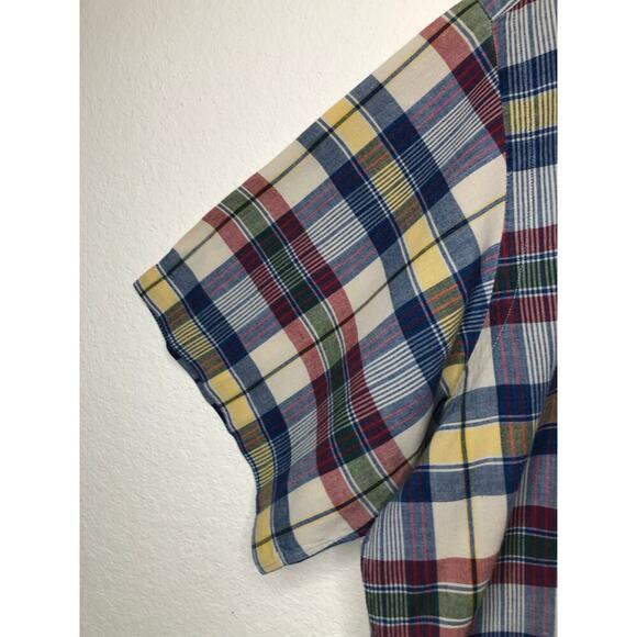 Ralph Lauren Blake Plaid 100% Cotton Short Sleeve Button Down Shirt XXL Preppy - Picture 13 of 15